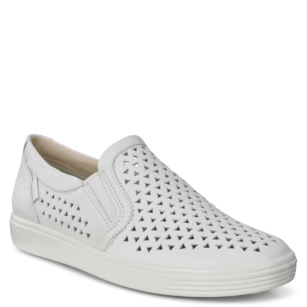 Slip On Mujer - ECCO Soft 7 Sneakers - Blancos - CWM641502